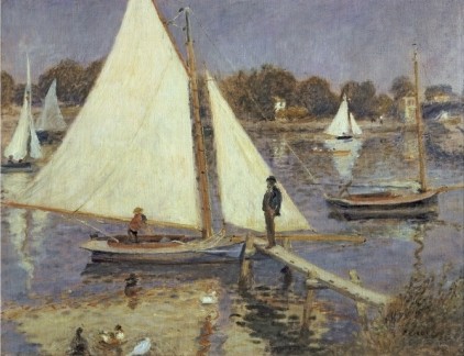 The Seine at Argenteuil 1874 - Pierre-Auguste Renoir painting on canvas